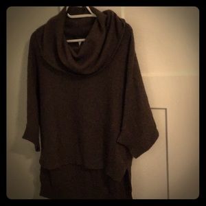 BCBG Maxazria cowl neck hi-lo sweater